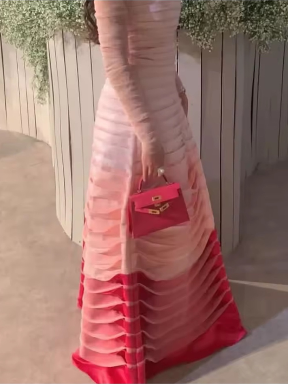 Ombre Maxi Dress in Blush to Hot Pink